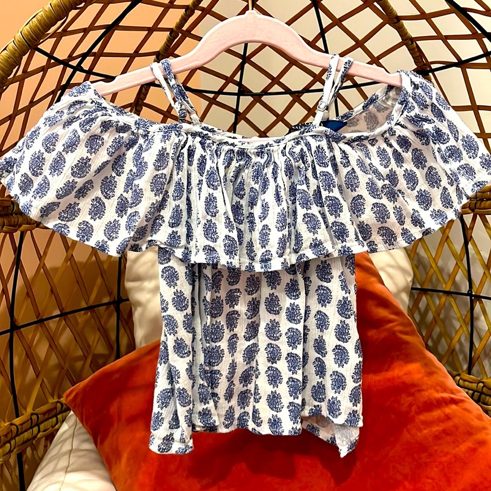 Girls- Polo Ralph Lauren off shoulder top- size 3